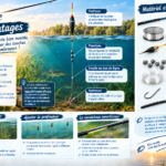 Guide complet sur les montages de lignes à la pêche au coup : rôle de la plombée, choix du bas de ligne, élastique et réglage de la profondeur.